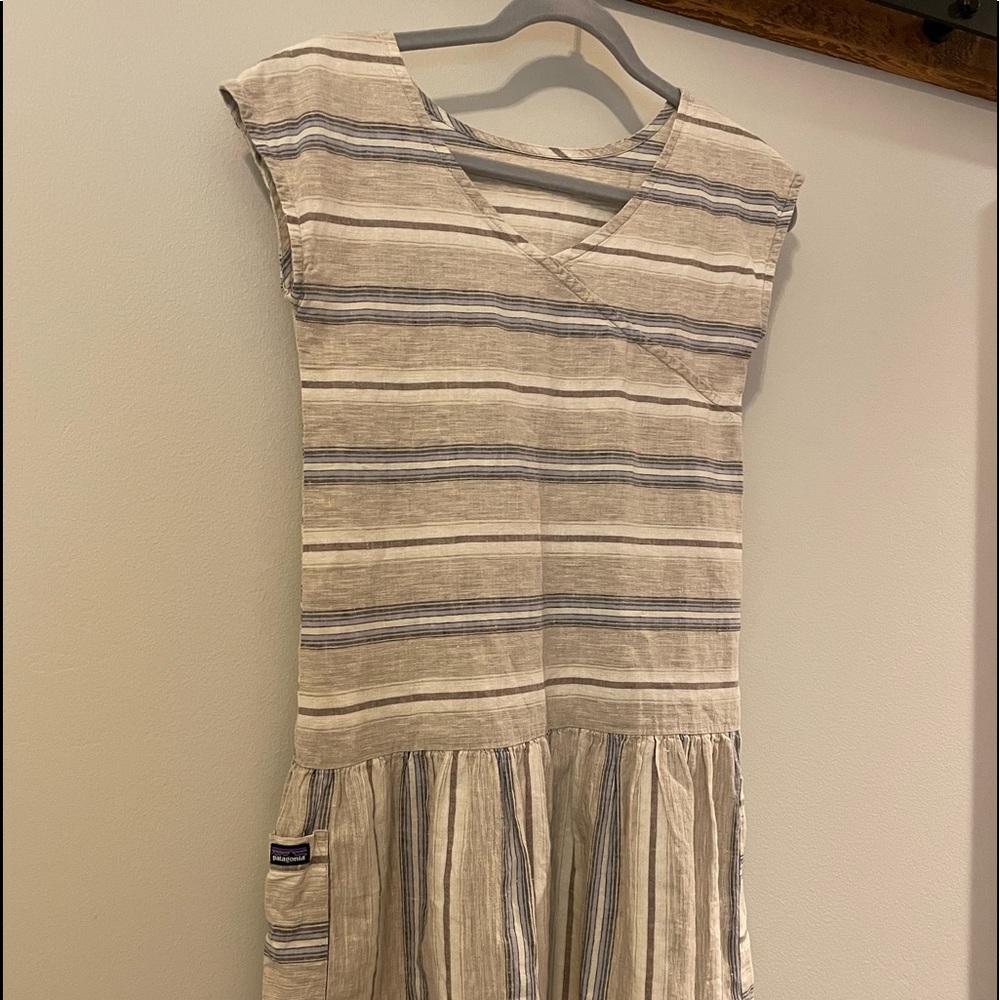 Girls XS Patagonia hemp striped sundress